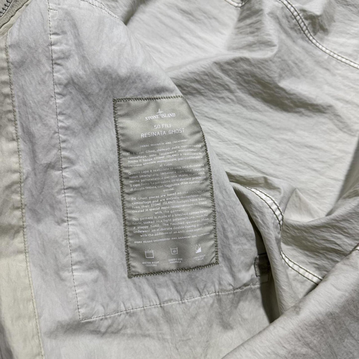 Stone Island Ghost Trench Smock Jacket | Large, Beige