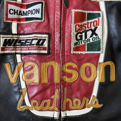 Vanson Leathers One Star Motorcycle Racer Jacket - S