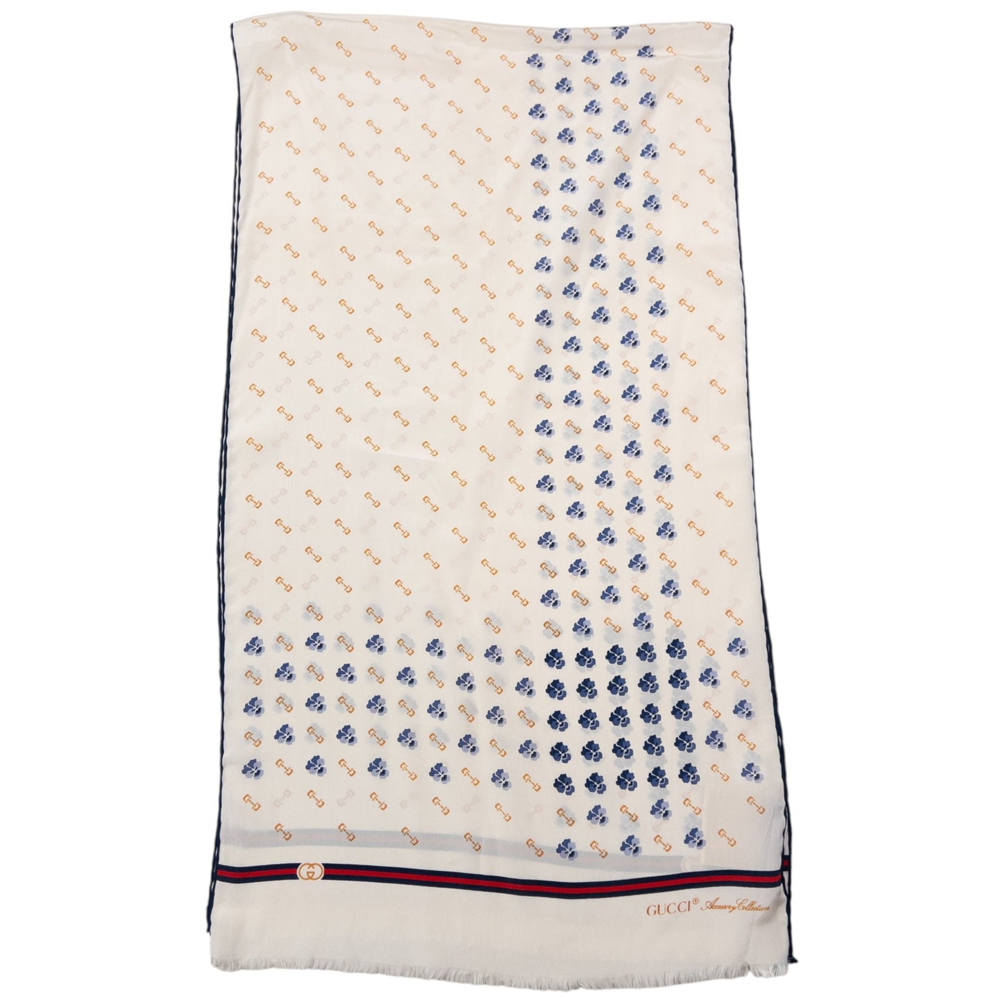 Vintage 80s Gucci Floral Silk Scarf