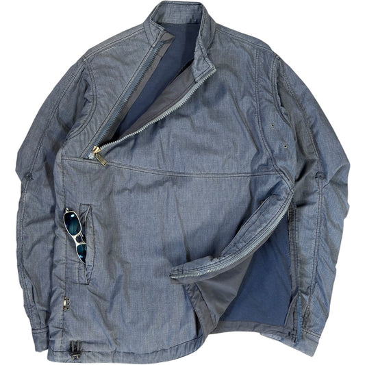 Maharishi 00’s Asymmetric Shoulder Zip Jacket L | Large, Blue