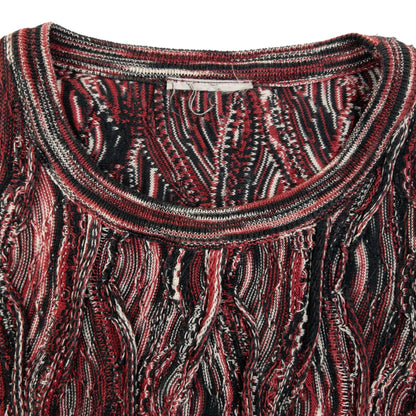 Vintage 2000s Pattern Knit Jumper Size M | Medium, Red