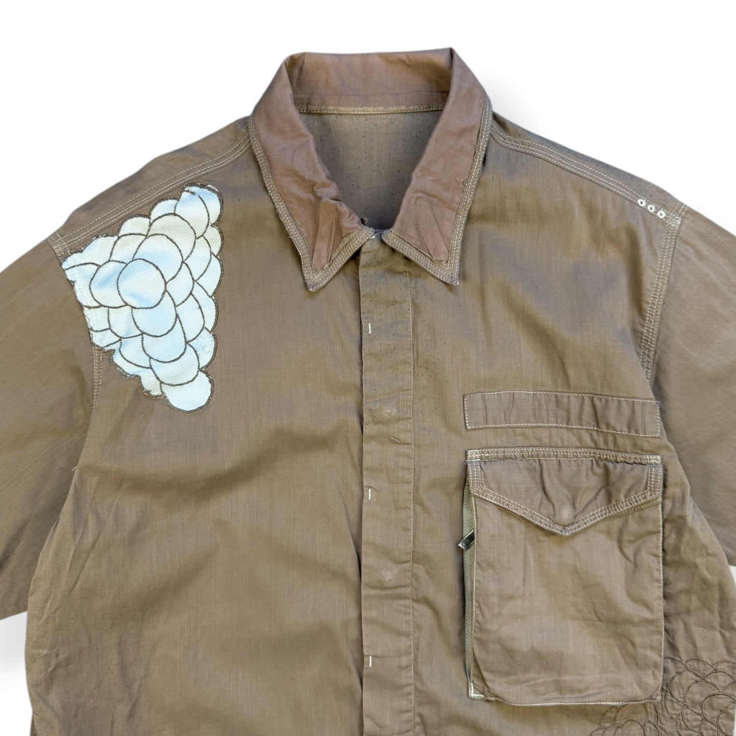2000's Maharishi Geometric Pattern Shirt (S) | Default Title, Blue