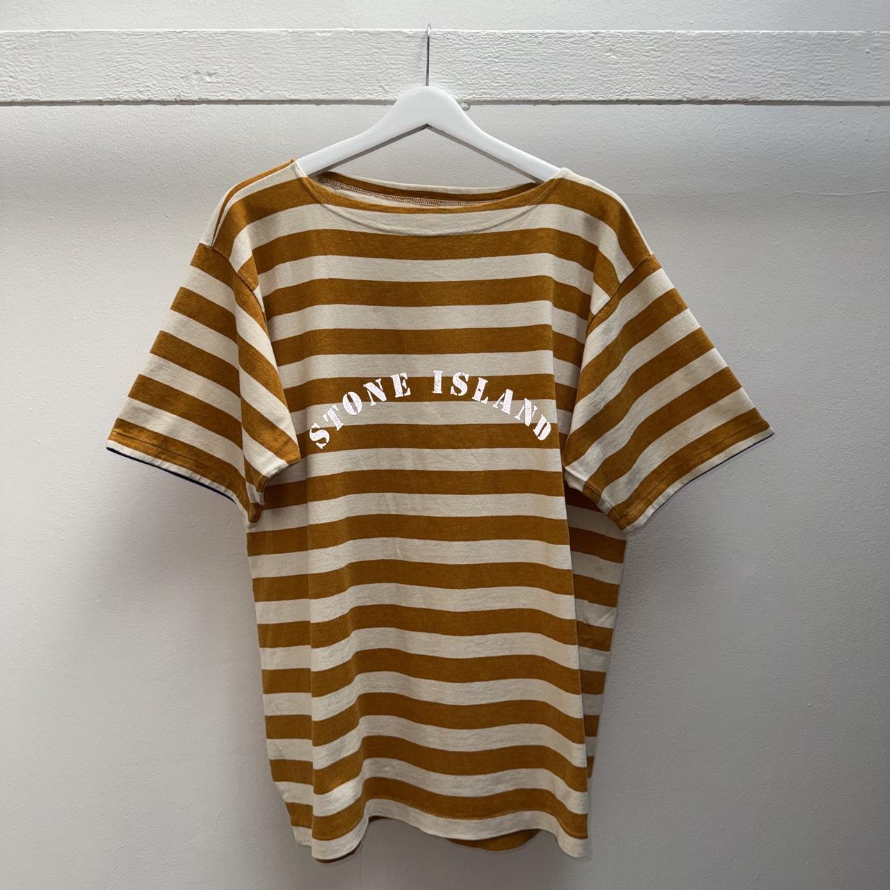 1989 Stone Island Reflective Logo T-shirt in yellow (M) | Medium, Yellow