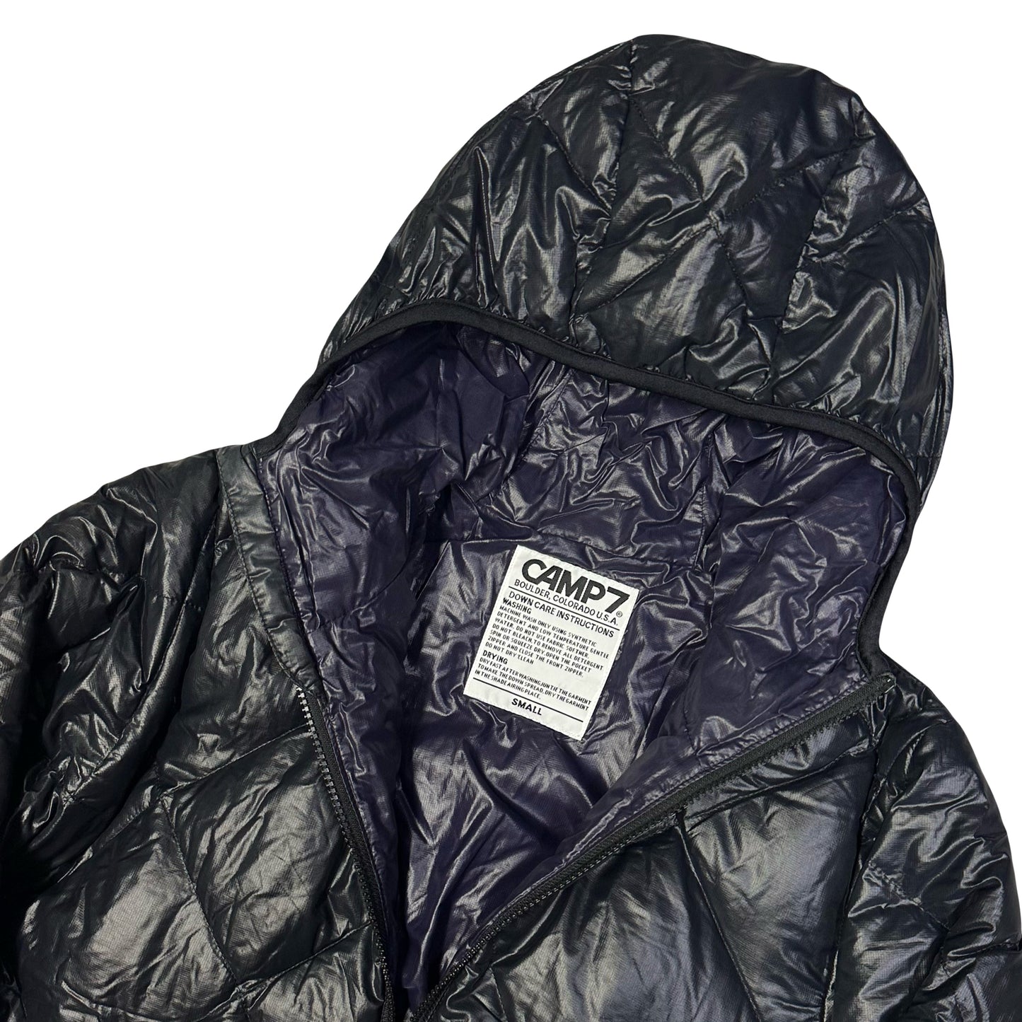 Camp 7 Diamond Stitch Puffer Jacket In Black ( S )