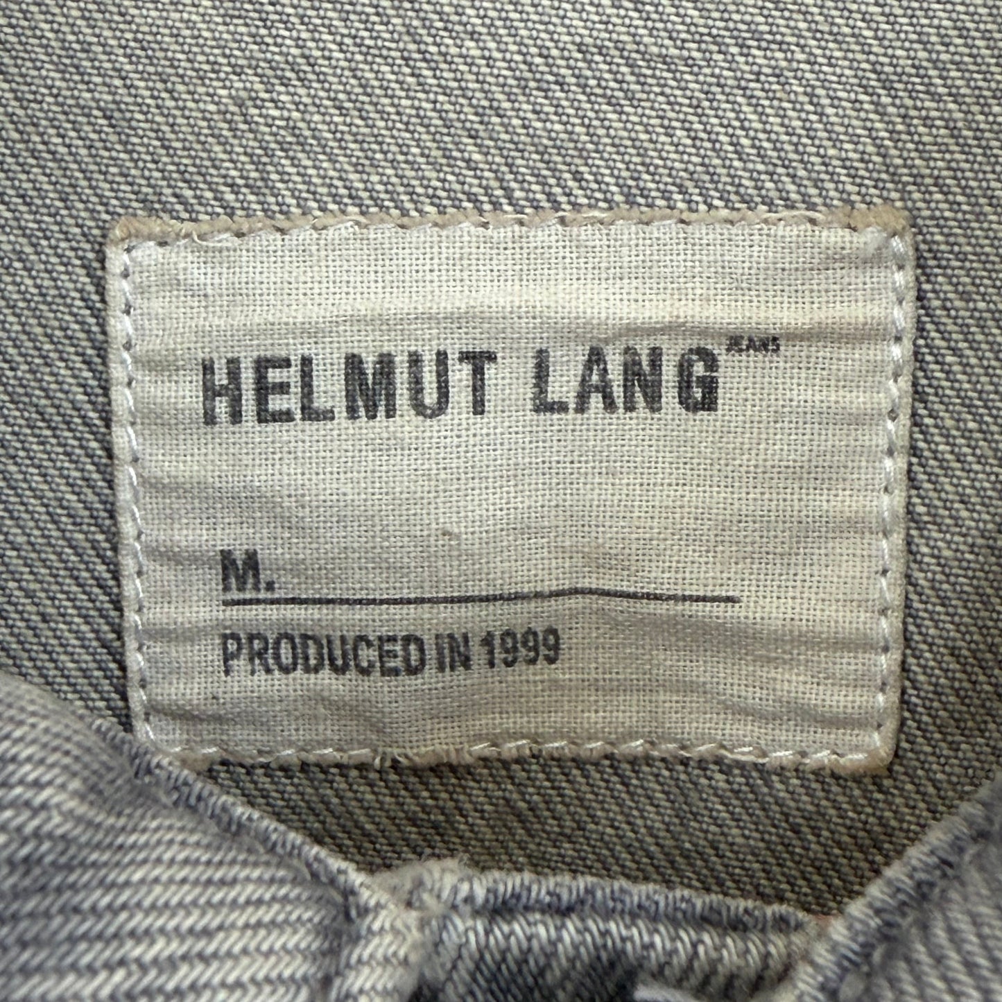 fw1999 helmut lang washed denim jacket | O/S, Grey