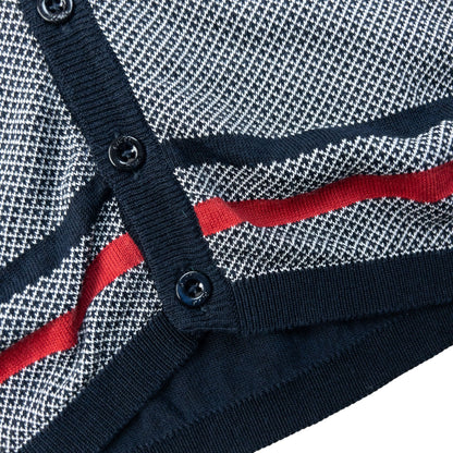 Vintage 2000s Gucci Pattern Cardigan Womens Size M | Medium, Navy