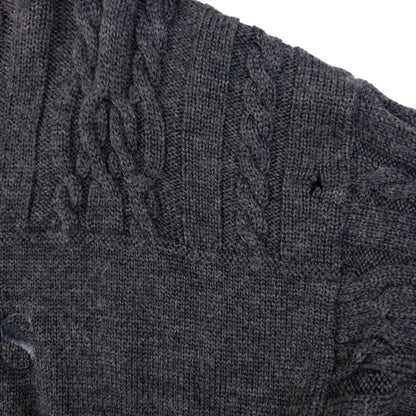 Vintage Burberry Embroidered Cable Knit Jumper Size M