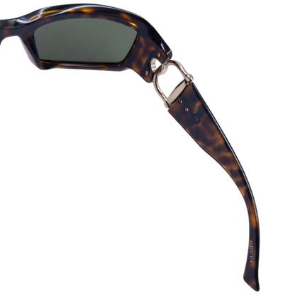 Vintage Gucci Horse Bit Tortoise Shell Sunglasses