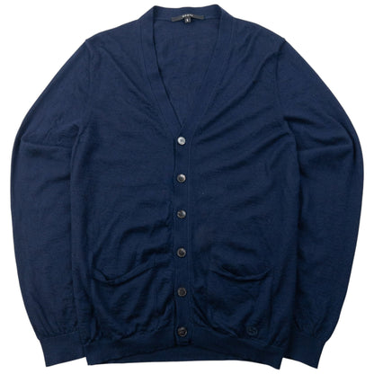 Vintage 2000s Gucci Lightweight Cashmere Cardigan Size S | Small, Navy