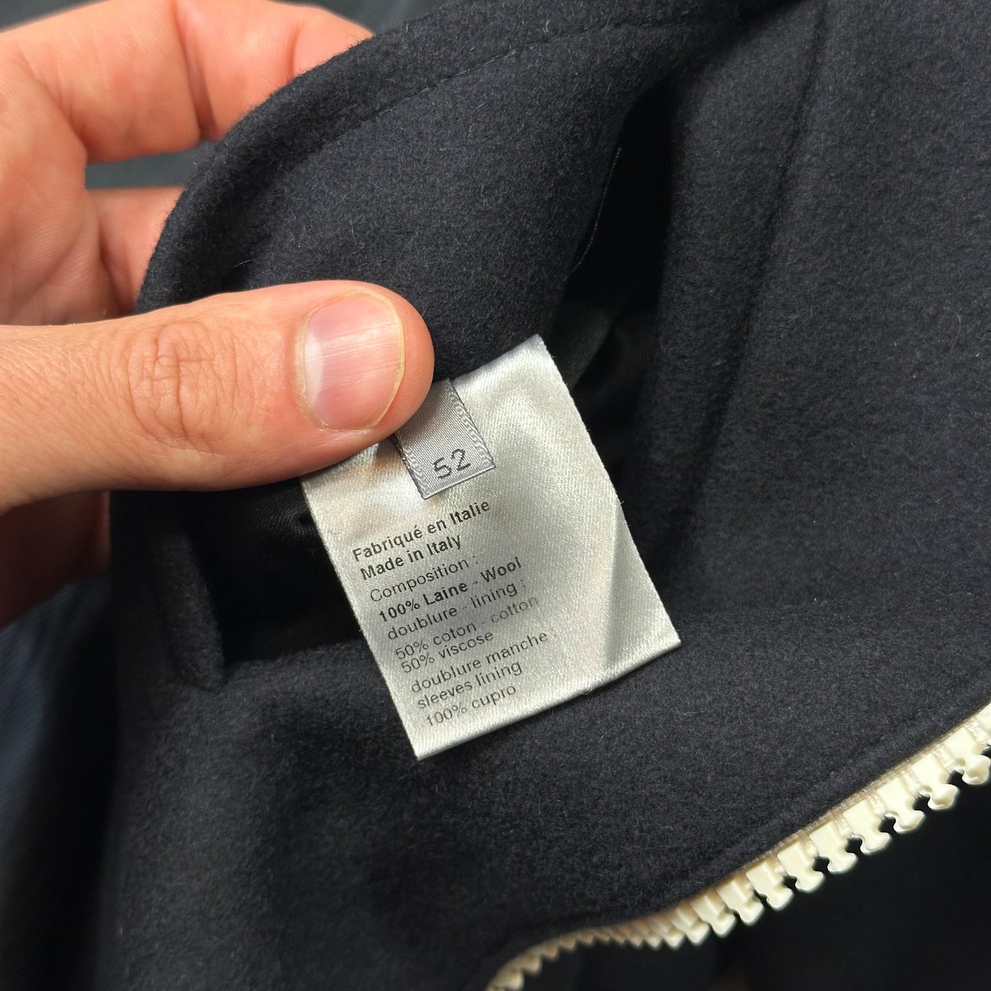 Dior AW05 by Hedi Slimane Contrast Piped Wool Varsity Jacket - IT52 (M/L) | Default Title, Multicoloured