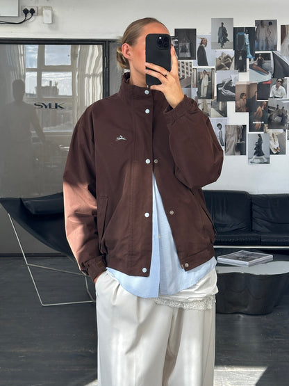 Vintage 2000s Double Zip Boxy Bomber Jacket - M/L