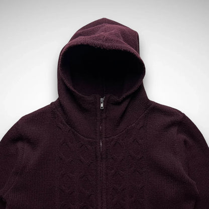 Sabotage Knitted Zip-Up Hoodie (1990s)