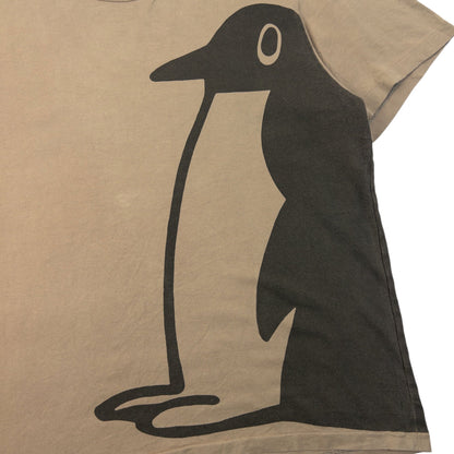 Vintage 90s Yohji Yamamoto Penguin Graphic T Shirt Size XS | XS, Beige