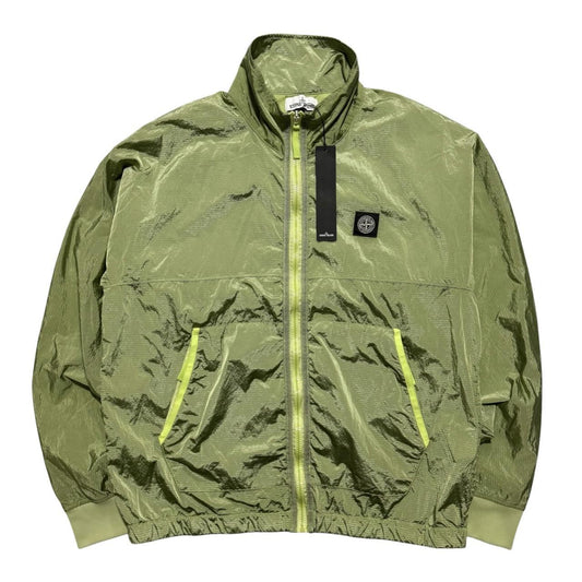 Stone Island 2019 Zip Up Windbreaker Smock | Large, Olive Green