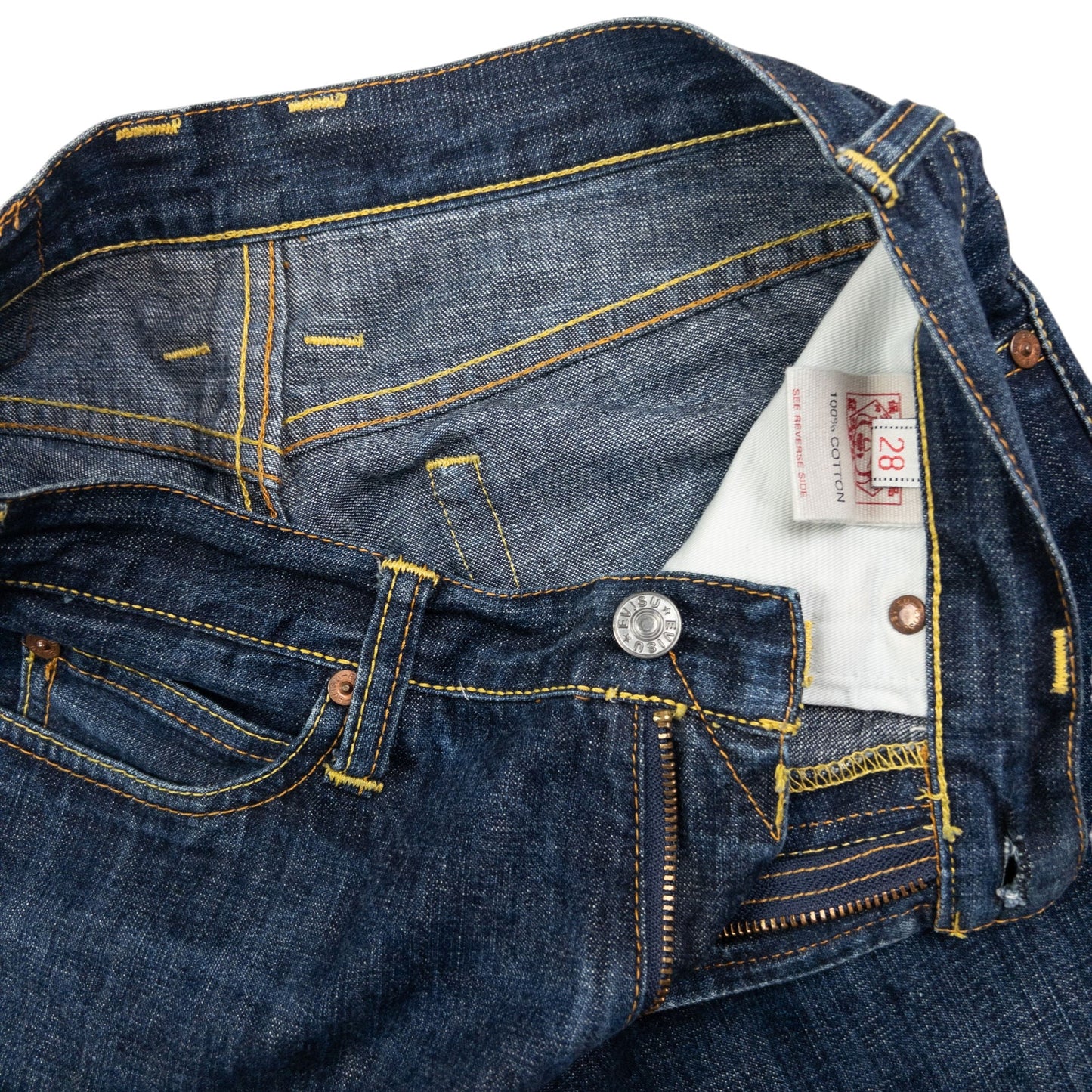 Vintage Evisu Double Gull Japanese Denim Jeans Size W27