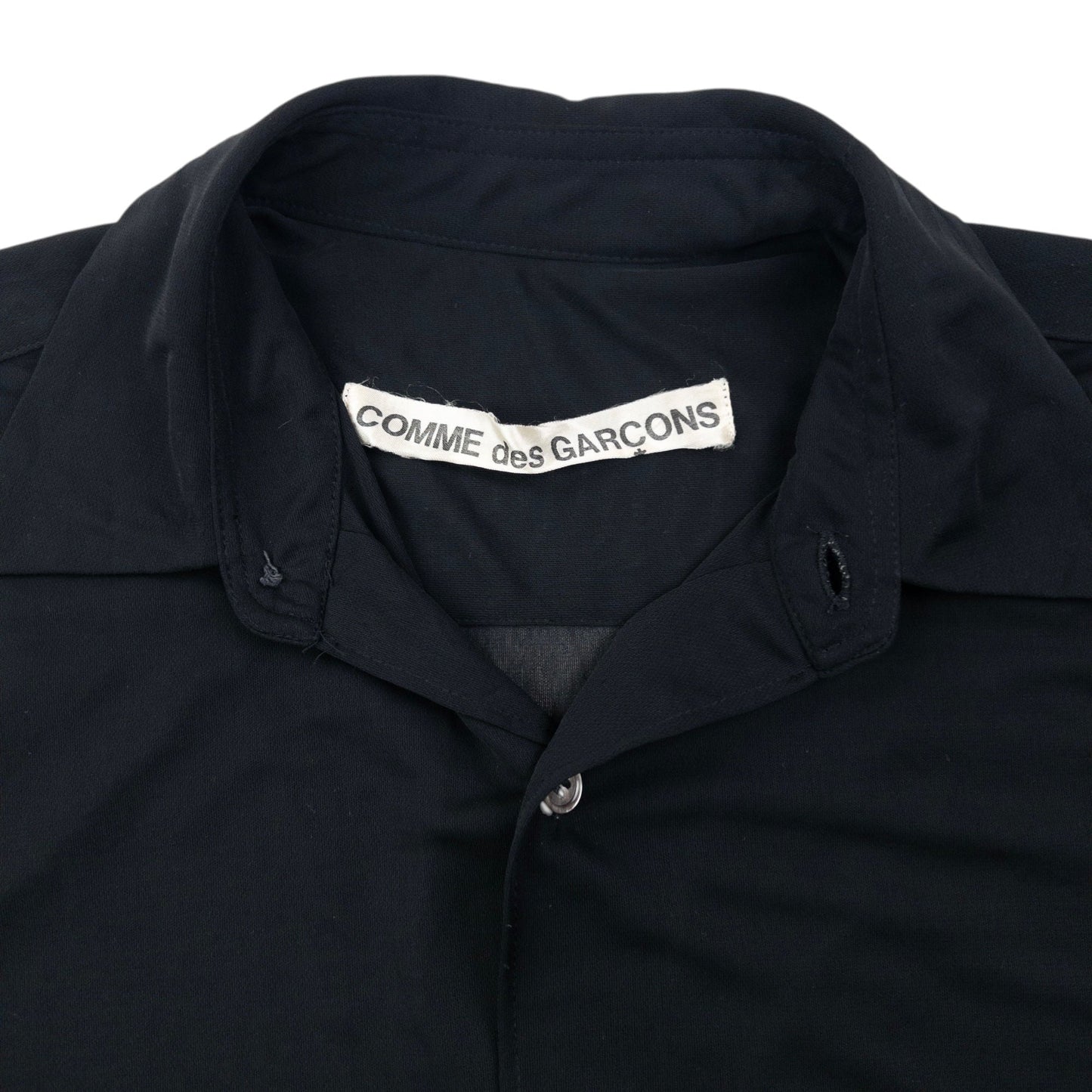 Vintage 90s Comme Des Garçons Sheer Long Sleeve Button Up Shirt Size S | Small, Black