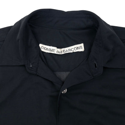 Vintage 90s Comme Des Garçons Sheer Long Sleeve Button Up Shirt Size S | Small, Black