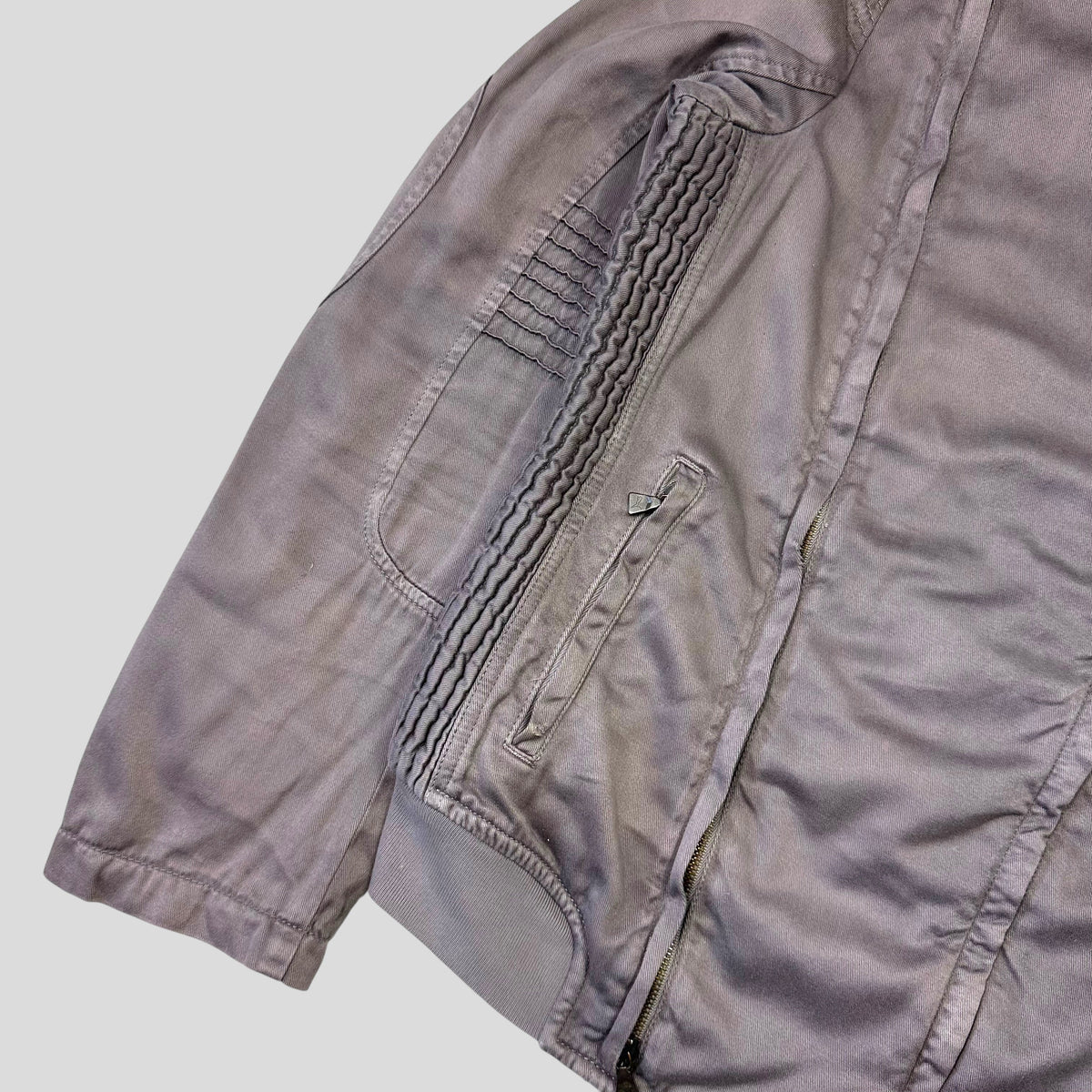 Puma x Neil Barrett 96 Hours Dusty Purple Cotton Moto Jacket - S/M | Large
