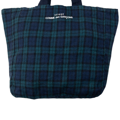 Vintage 2000s Comme Des Garçons Tricot Checkered Tote Bag | O/S, Red