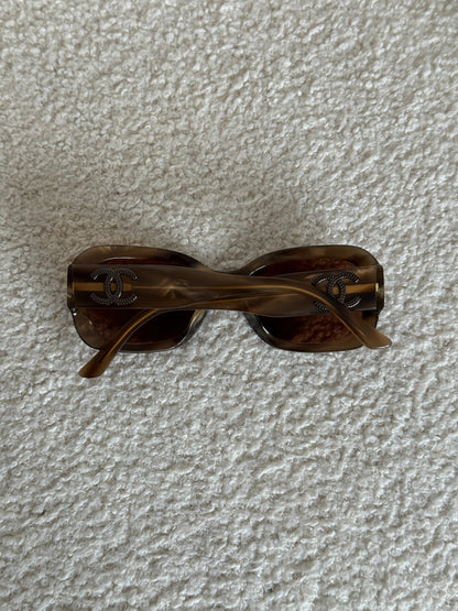 2000s Chanel Oversized Sunglasses | O/S, Bronze