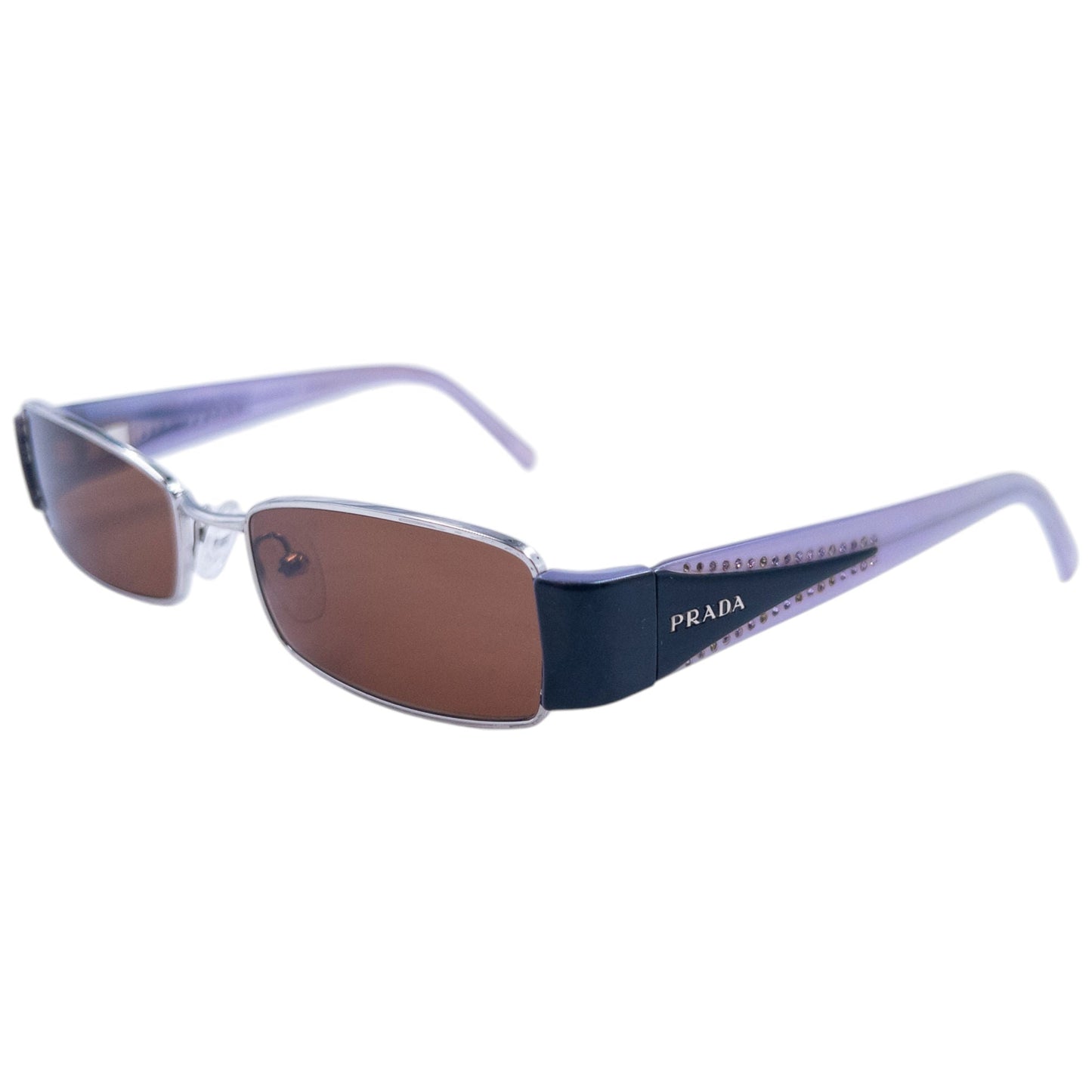 Vintage 2000s Prada Diamanté Sunglasses | O/S, Brown