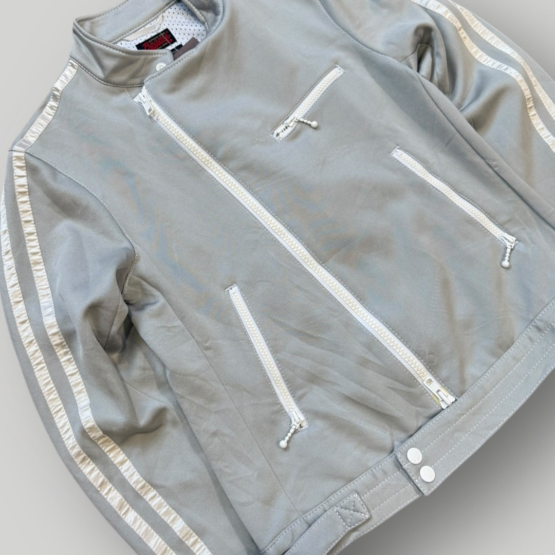 Beams 2000's Asymmetrical Biker Jacket XS | Default Title, Light Grey
