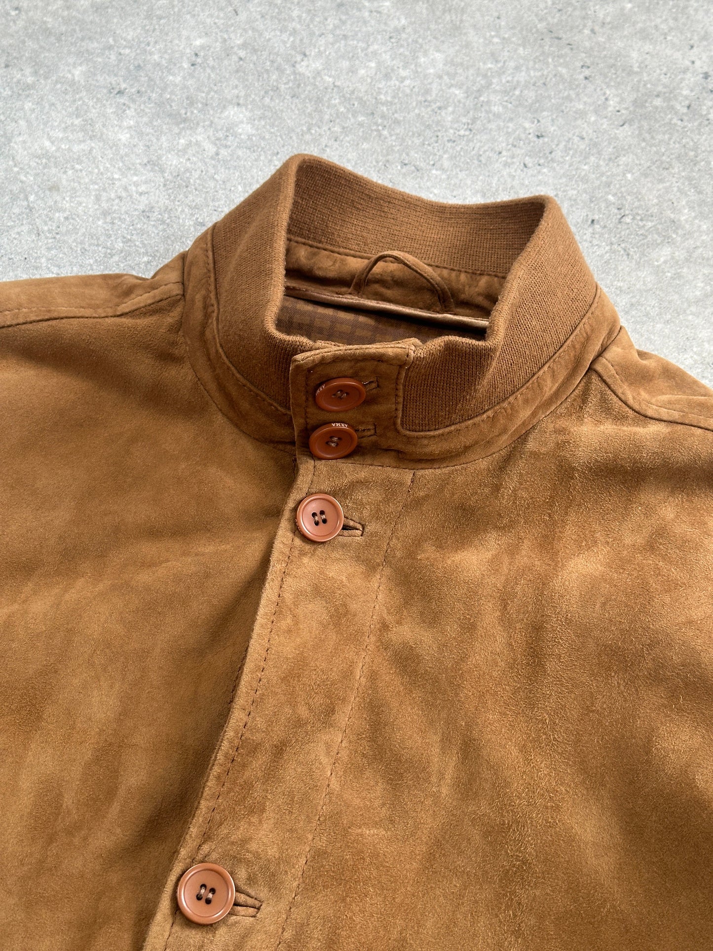ARMA Suede Bomber Jacket - L