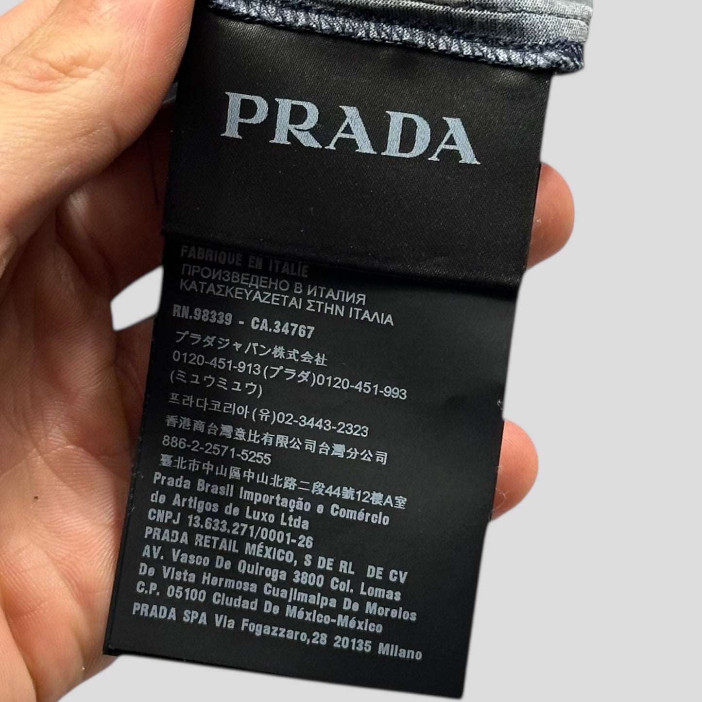 Prada 2018 Rubber Race Logo Sailing Print Shirt - M