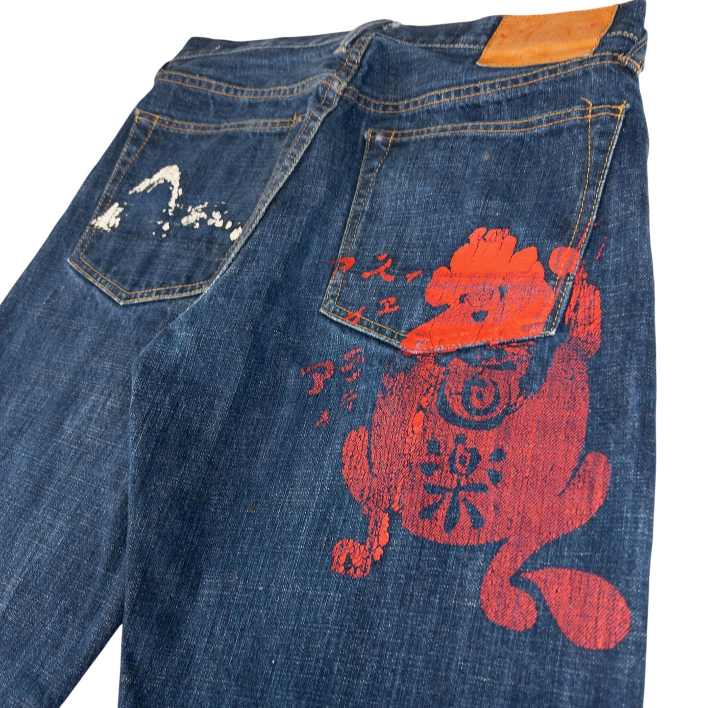 Vintage Evisu Painted Gull Japanese Denim Jeans Size W30