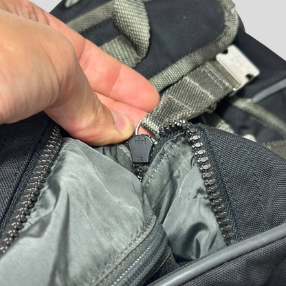 Prada Sport 00’s Lightning Strap Bondage Metal Buckle Mesh + Nylon Bag