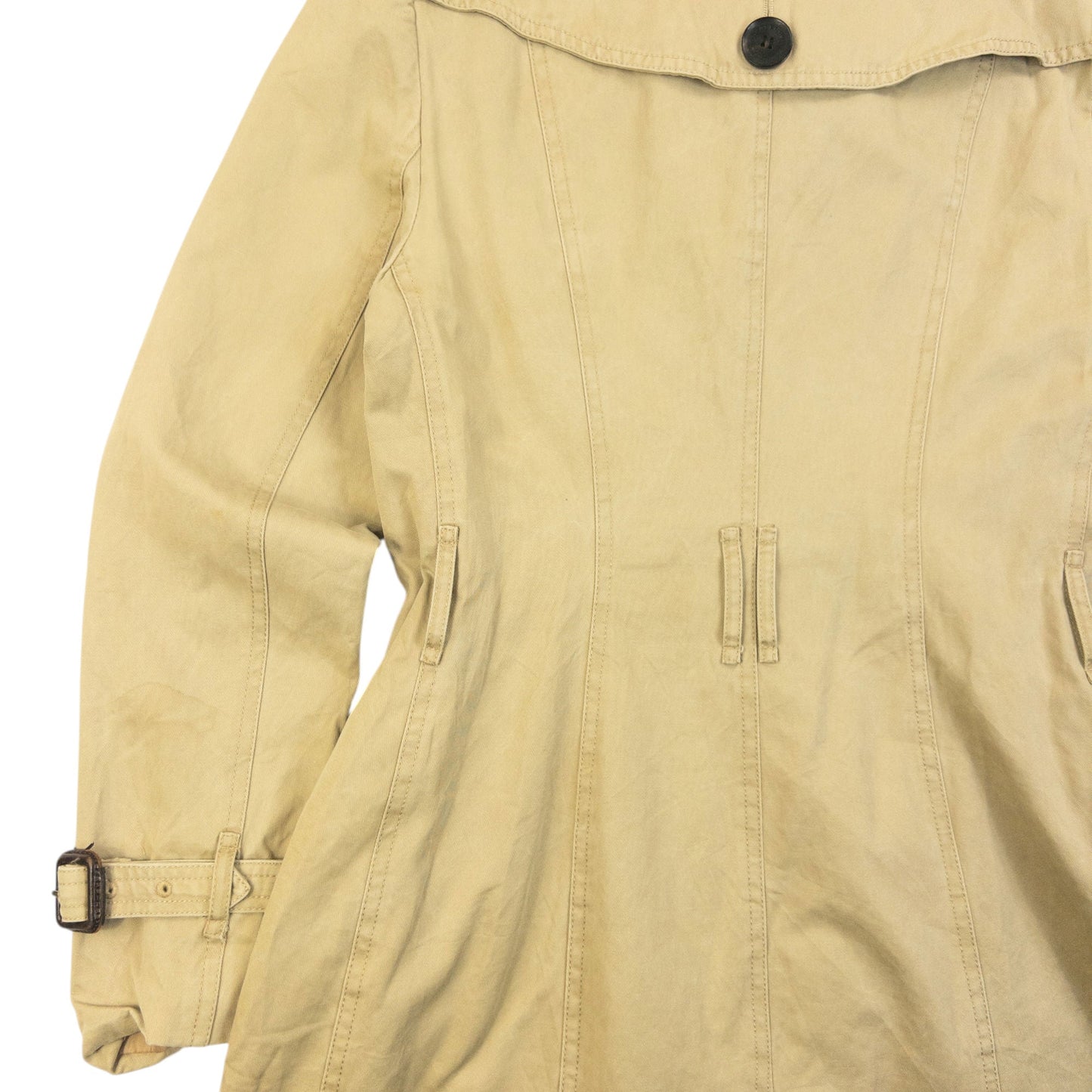 Vintage 2000s Burberry Nova Check Lined Trench Jacket Womens Size S | Small, Beige