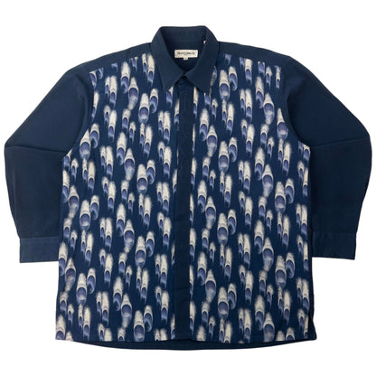 Vintage Armani Pattern Long Sleeve Button Up Shirt Size L