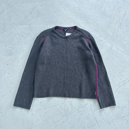 vintage armani jeans neck zip knit | Gray, Gray