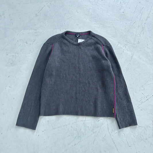 vintage armani jeans neck zip knit | Gray, Gray