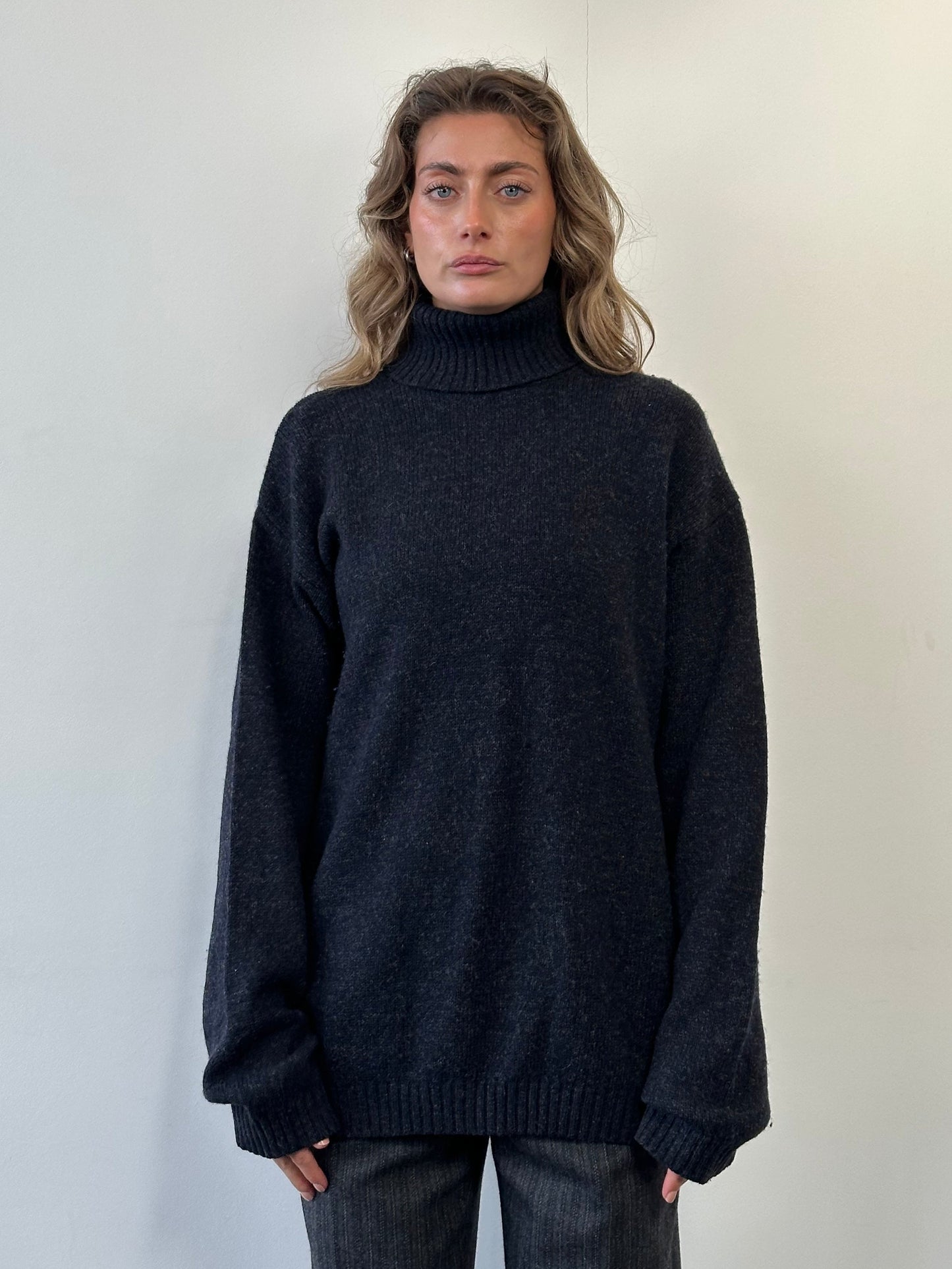 Armani Jeans Pure Wool Roll Neck Jumper - XL