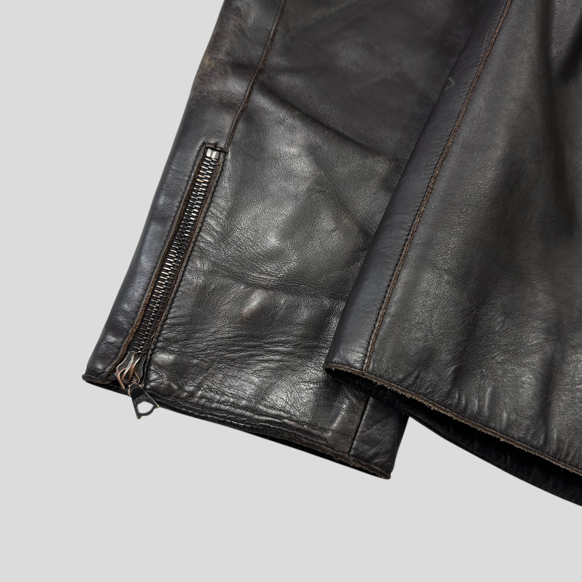 Neil Barrett AW00 Leather Moto Backpack Jacket - M/L | Large, Brown
