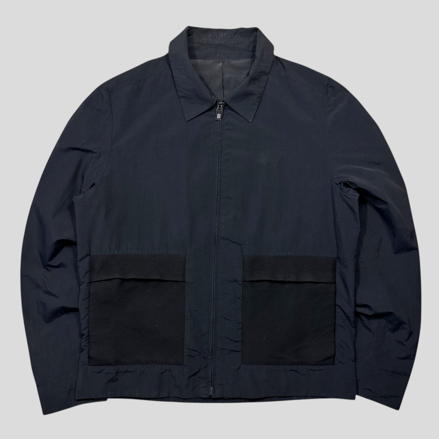 Balenciaga SS15 Wool Pocket Gabardine Nylon Work Jacket - M