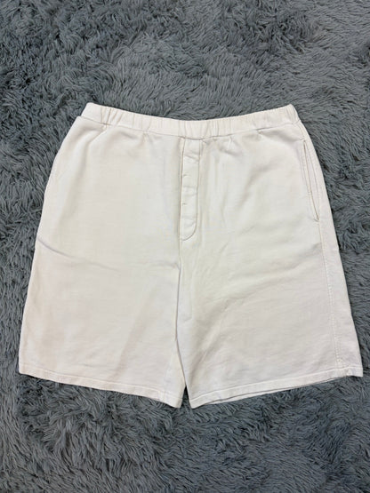 Prada Sport 2010 Red Tab Baggy White Cotton Jogger Shorts - L | O/S, Red