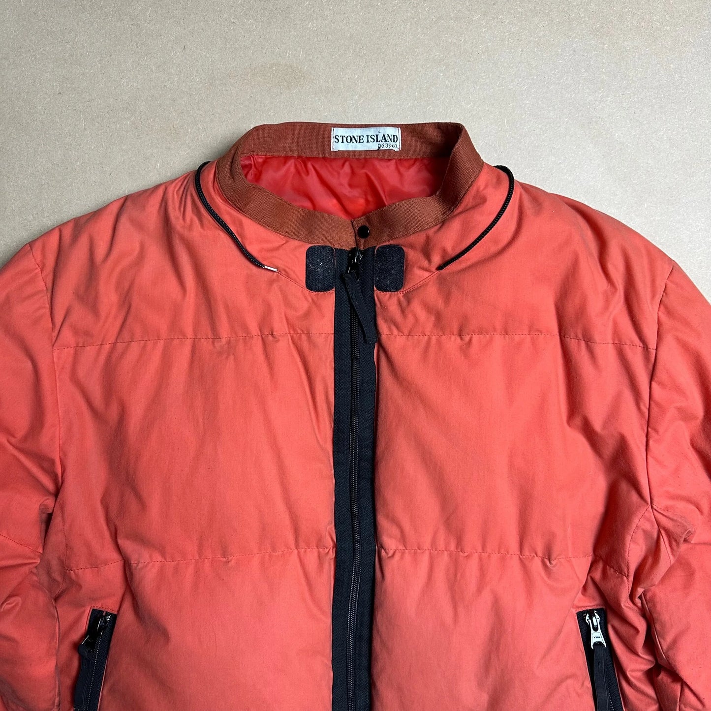 A/W 2000 Safety Orange Waxed Cotton Puffer