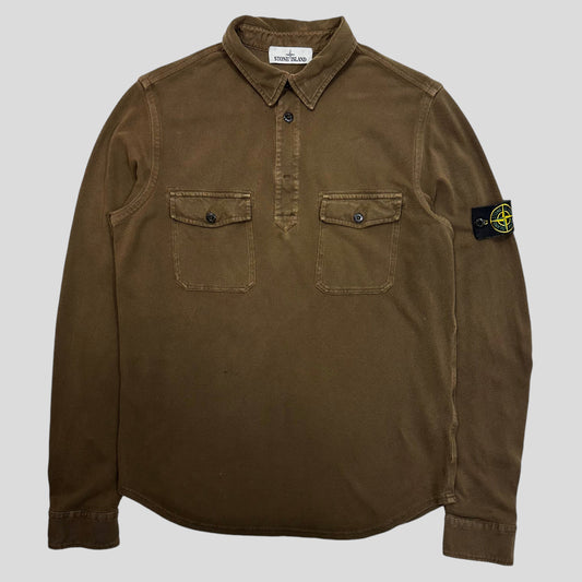 Stone Island AW14 Double Pocket Pique Textured Shirt - M/L