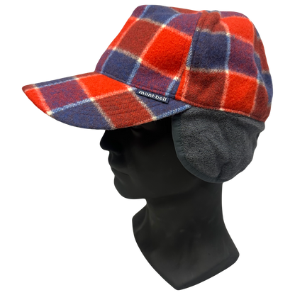 Montbell Wool Check Cap In Red ( M/L )