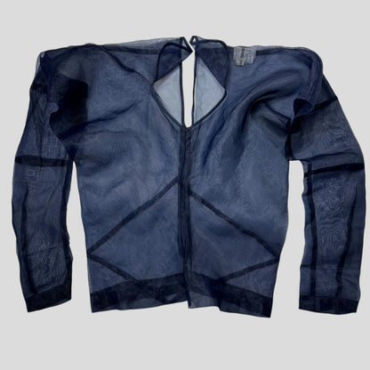 Comme Des Garçons 1997 Mesh Sheer Longsleeve Top - S