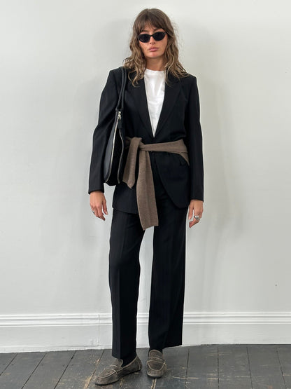 Christian Dior 1990s Pure Wool Stripe Single Breasted Suit - 38R/W30