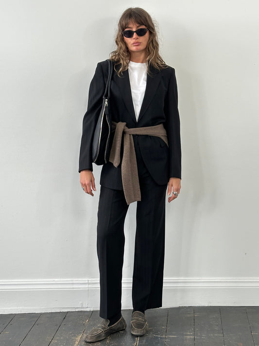 Christian Dior 1990s Pure Wool Stripe Single Breasted Suit - 38R/W30