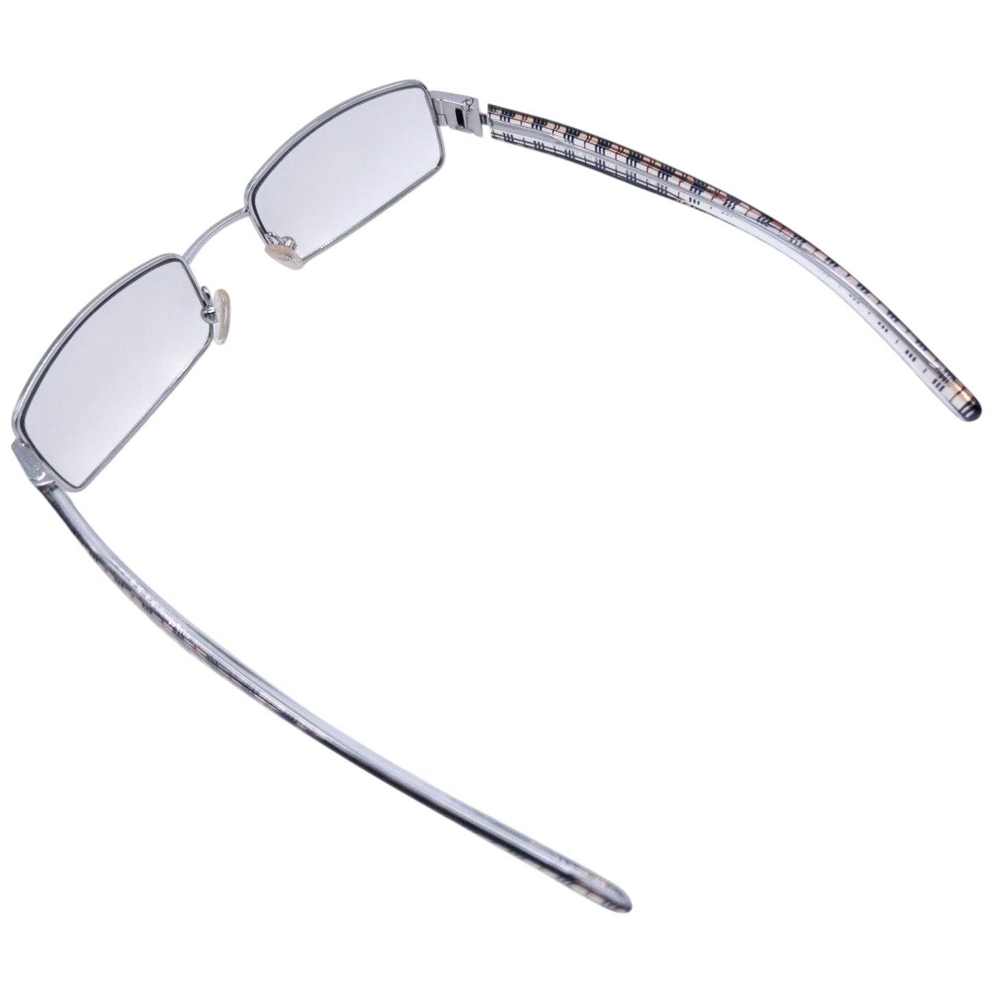 Vintage 2000s Burberry Clear Nova Check Sunglasses | O/S, Grey
