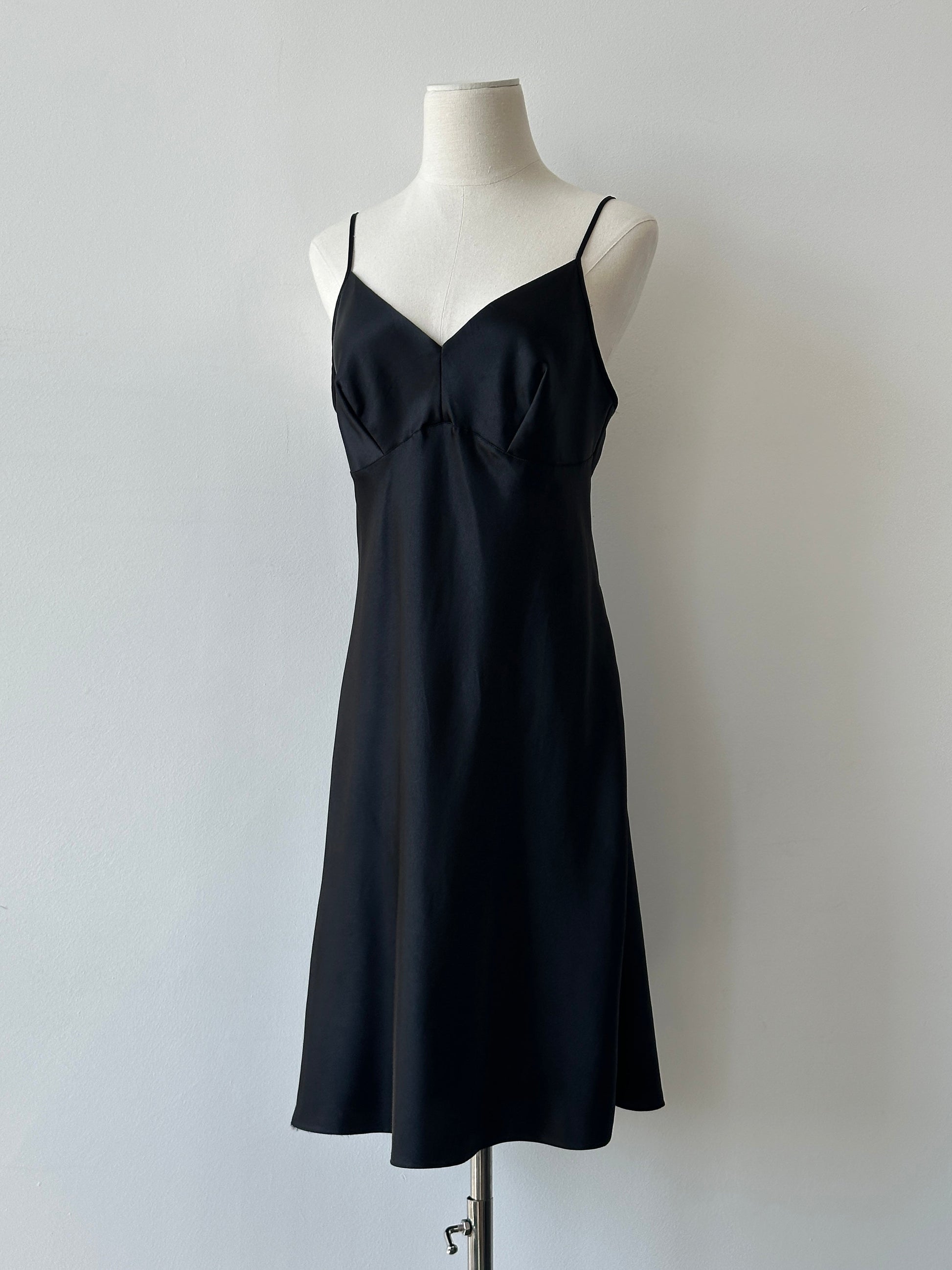 St Michael 1990s Satin Midi Slip Dress - M