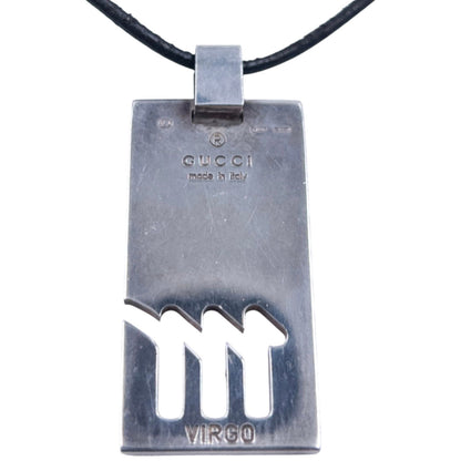Vintage 2000s Gucci Silver Virgo Pendant Necklace