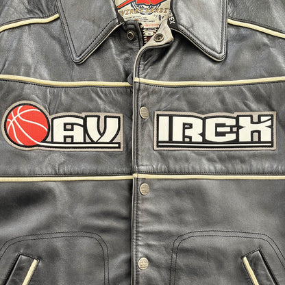 Avirex New York Basketball Leather Varsity Jacket - M