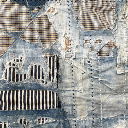Boro Sashiko Distressed 501 Jeans - W36"