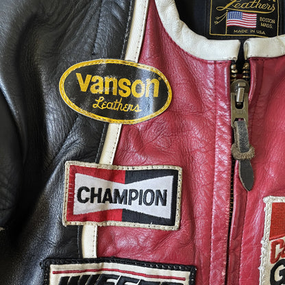 Vanson Leathers One Star Motorcycle Racer Jacket - S